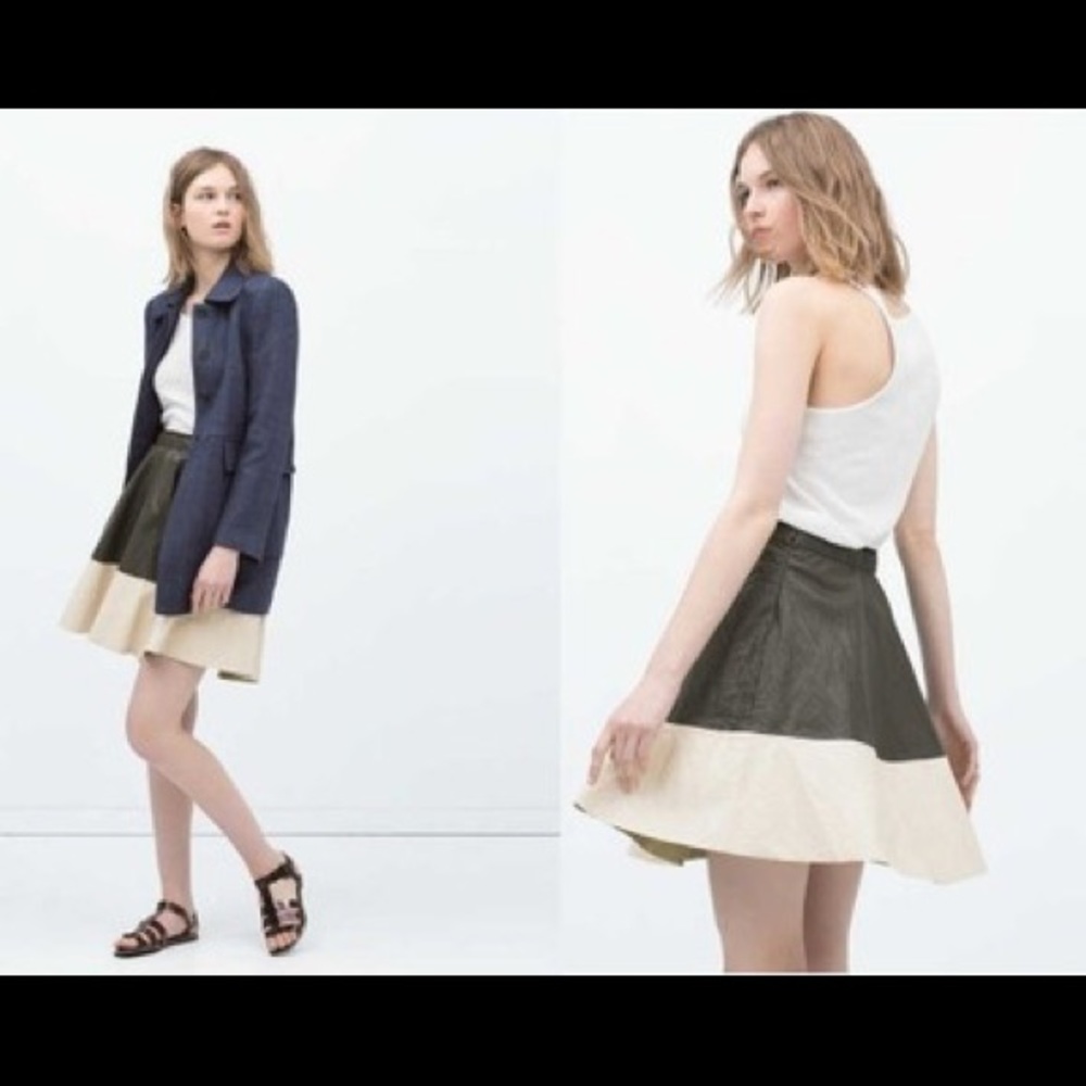 New Faux Leather Zara Skirt Size Small